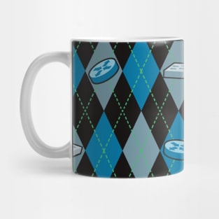 Networking Argyle Pattern Mug